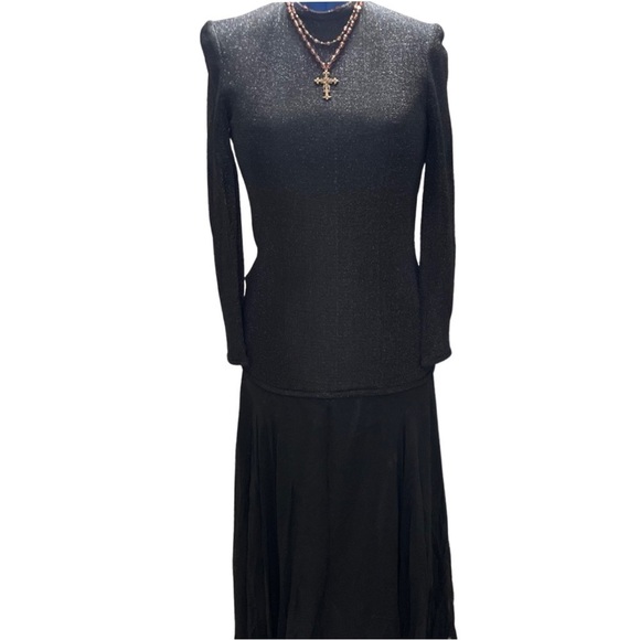 Marita by Anthony Muto Dresses & Skirts - Vintage 80s Witchy Halloween Marita Anthony Muto Long Sleeve Stretchy Goth Dress